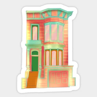 candy colored san francisco home Sticker